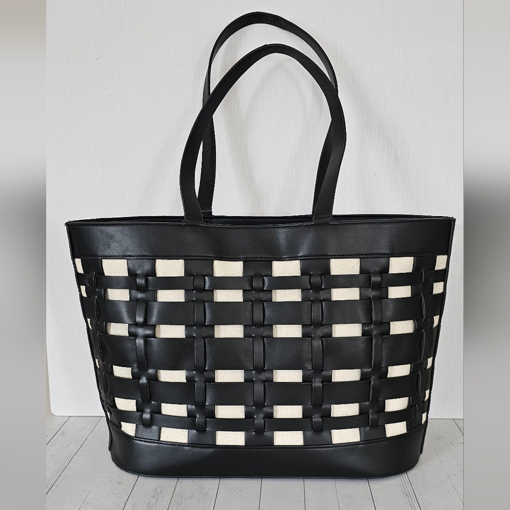 NEW Basket Weave Woven Tote Shoulder/Handbag